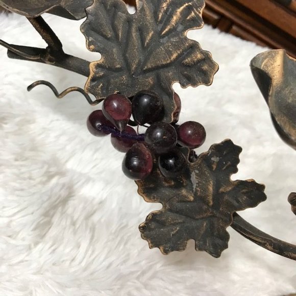 Rustic Bronze Metal Grapevine Candelabra - Picture 7 of 12